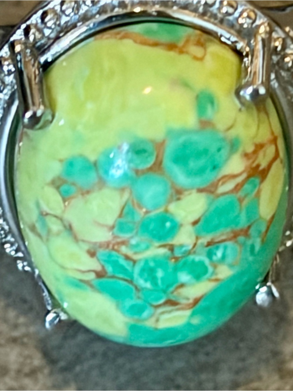 Mojave Green Turquoise Gemstone Ring 7